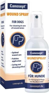 Spray cicatrizante para heridas de conejos